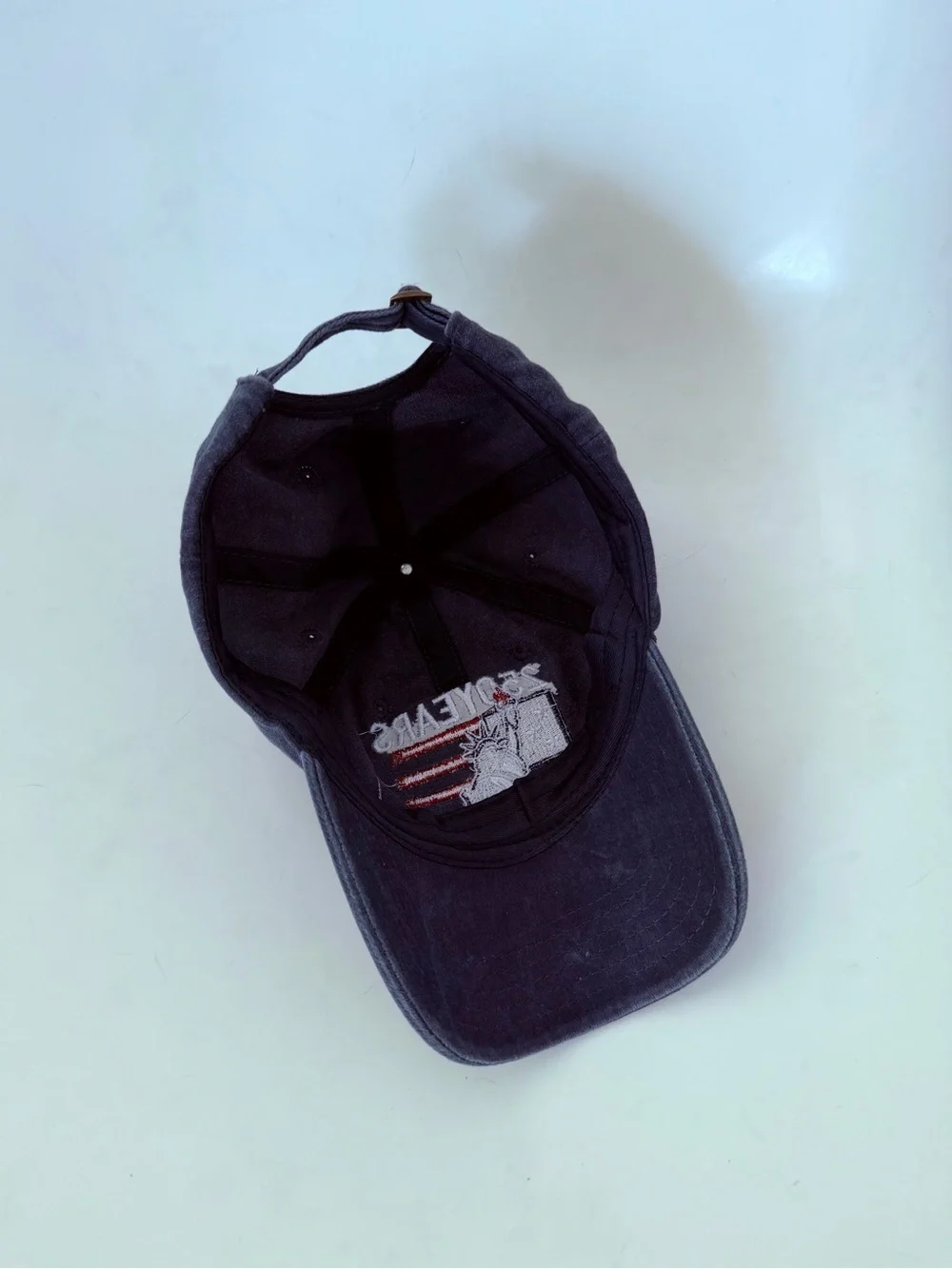 New 250 Years Statue of Liberty Embroidered Baseball Cap - Navy